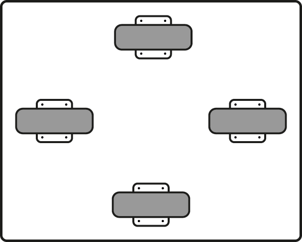 4 Bokwielen