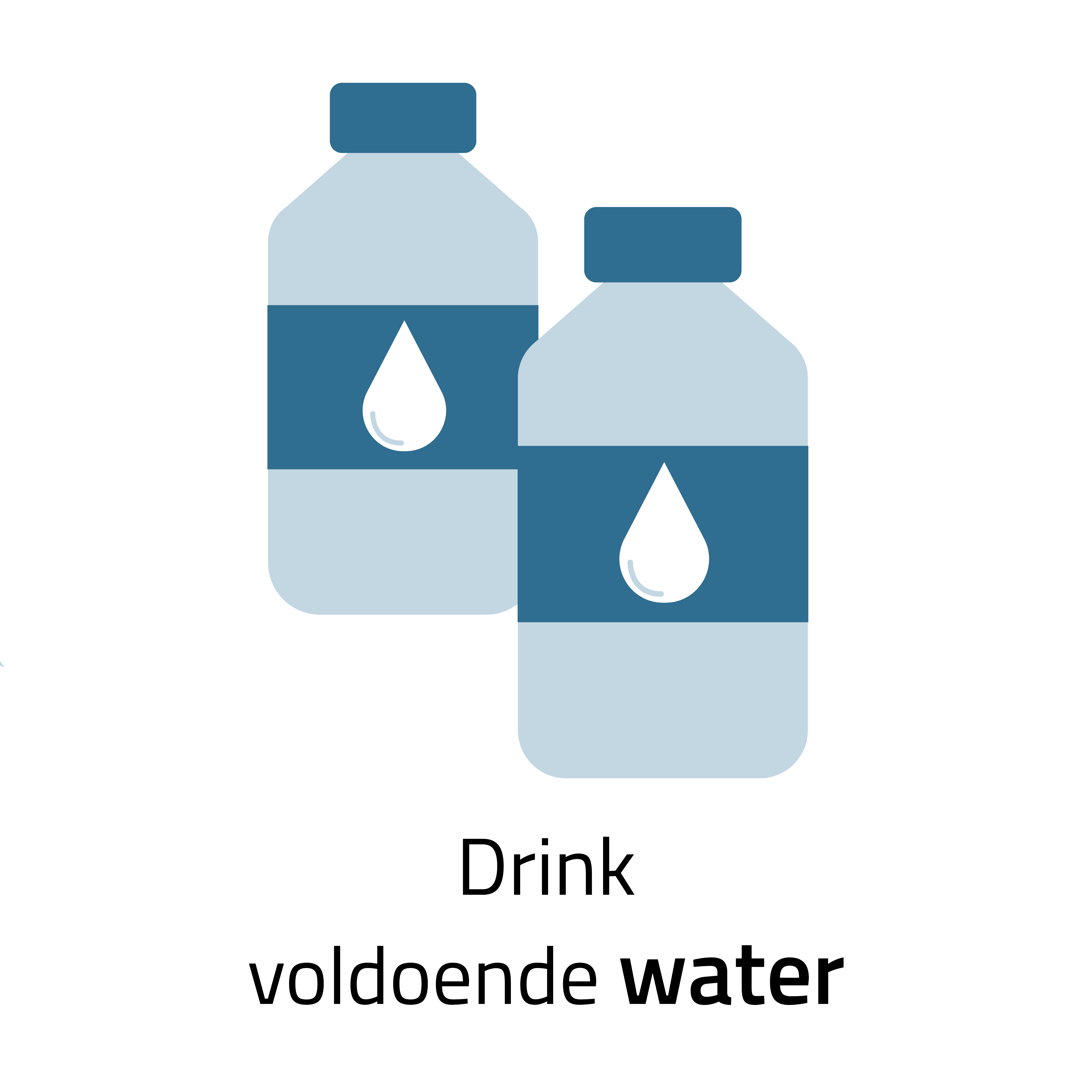 icoon waterflessen werken in de hitte