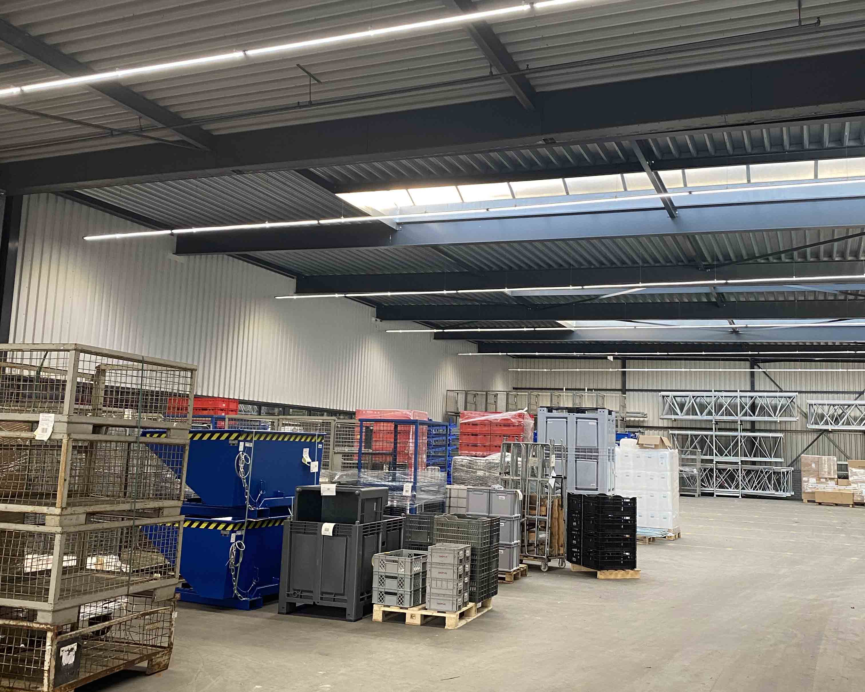 led verlichting in magazijn van kruizinga
