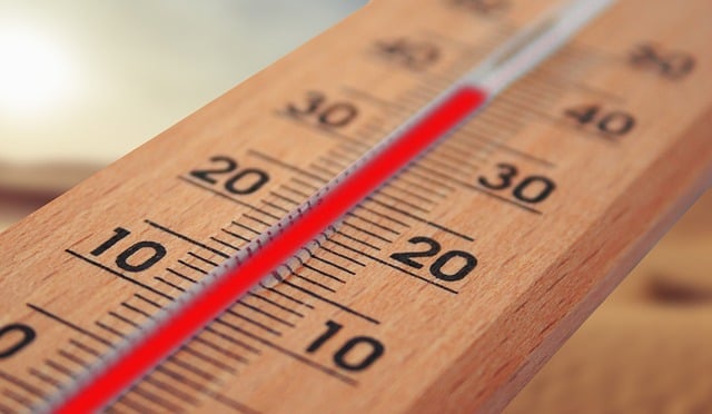 werken in de hitte hoge temperatuur