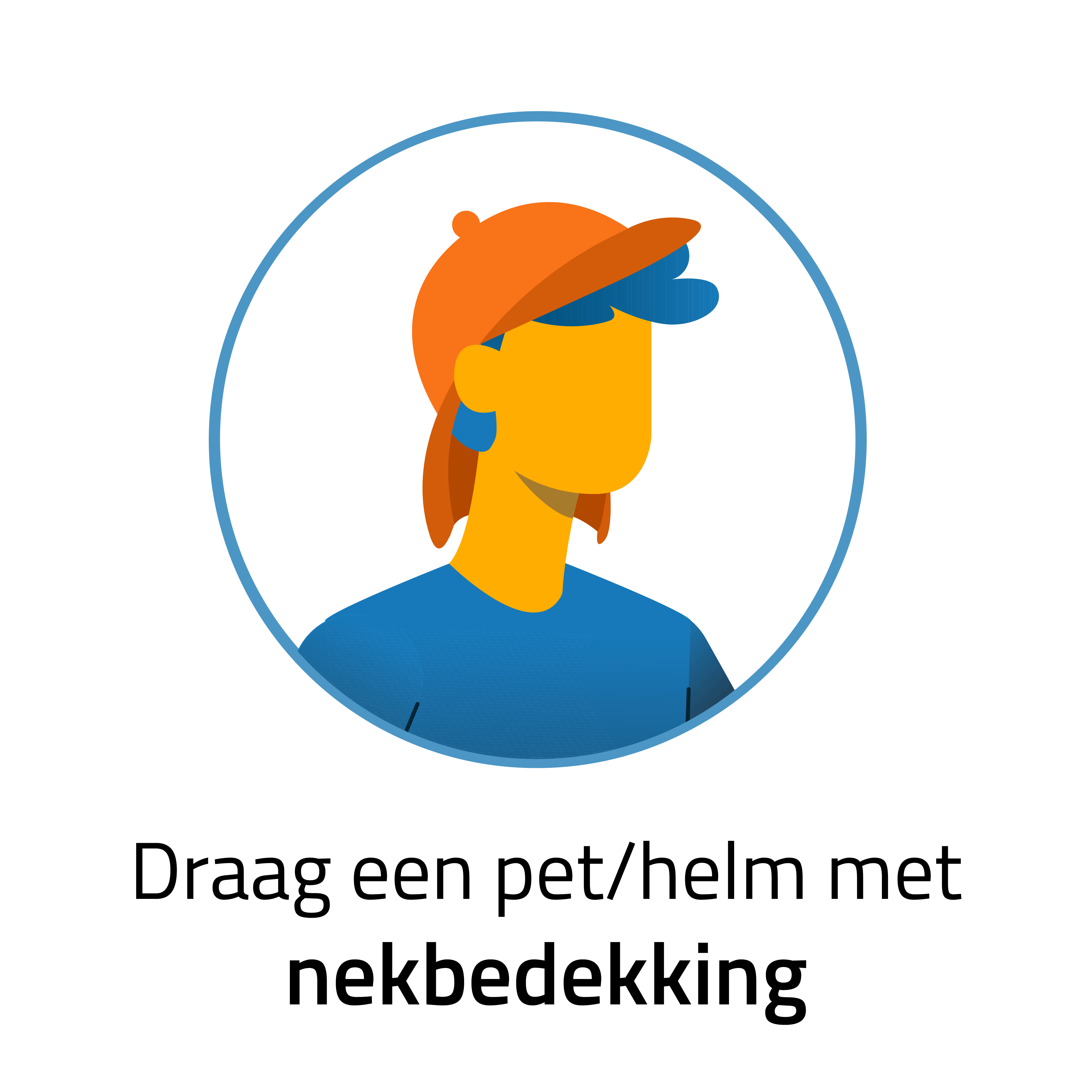 icoon nekbedekking dragen werken in de hitte